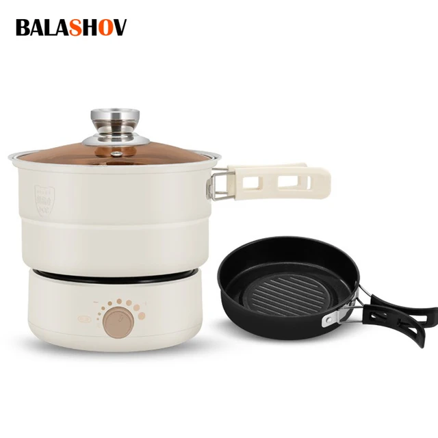 Cuiseur électrique Portable 110V/220V, marmite pliable, 1,6 l, multi-cuiseurs, Type fendu, cuiseur à riz, poêle à frire, voyage à domicile 1
