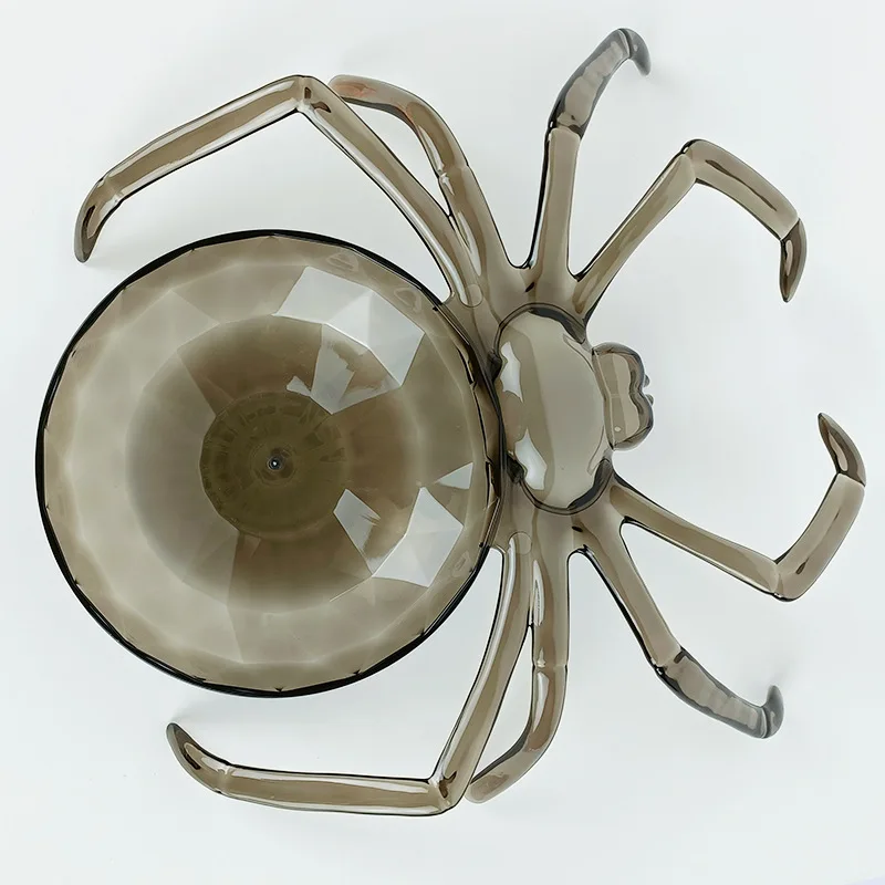 1PC Spider Fruit Plate Halloween Home Decor Plastic Spider Dessert Plate Cake Fruit Plate Snack Plate Atmosphere Decoration Prop