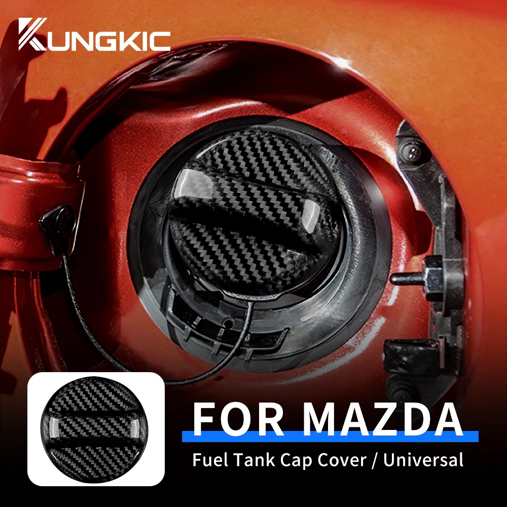 

Real Hard Carbon Fiber Gas Fuel Tank Gasoline Cap Universal For Mazda 3 5 6 CX-3 CX5 CX-5 M5 M6 3 Axela 6 RX8 Cover Replacement