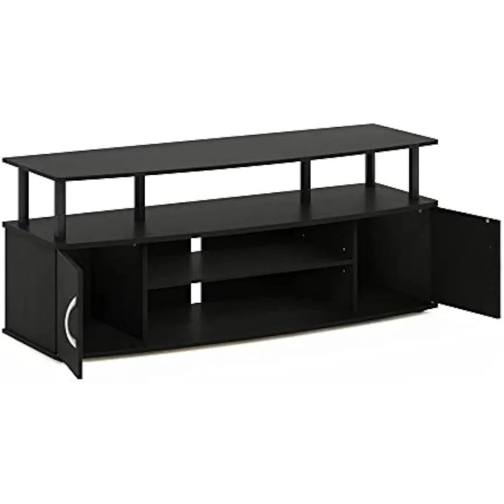 Large Entertainment Stand for TV Up to 55 Inch Blackwood media tv console table fireplace tv stand