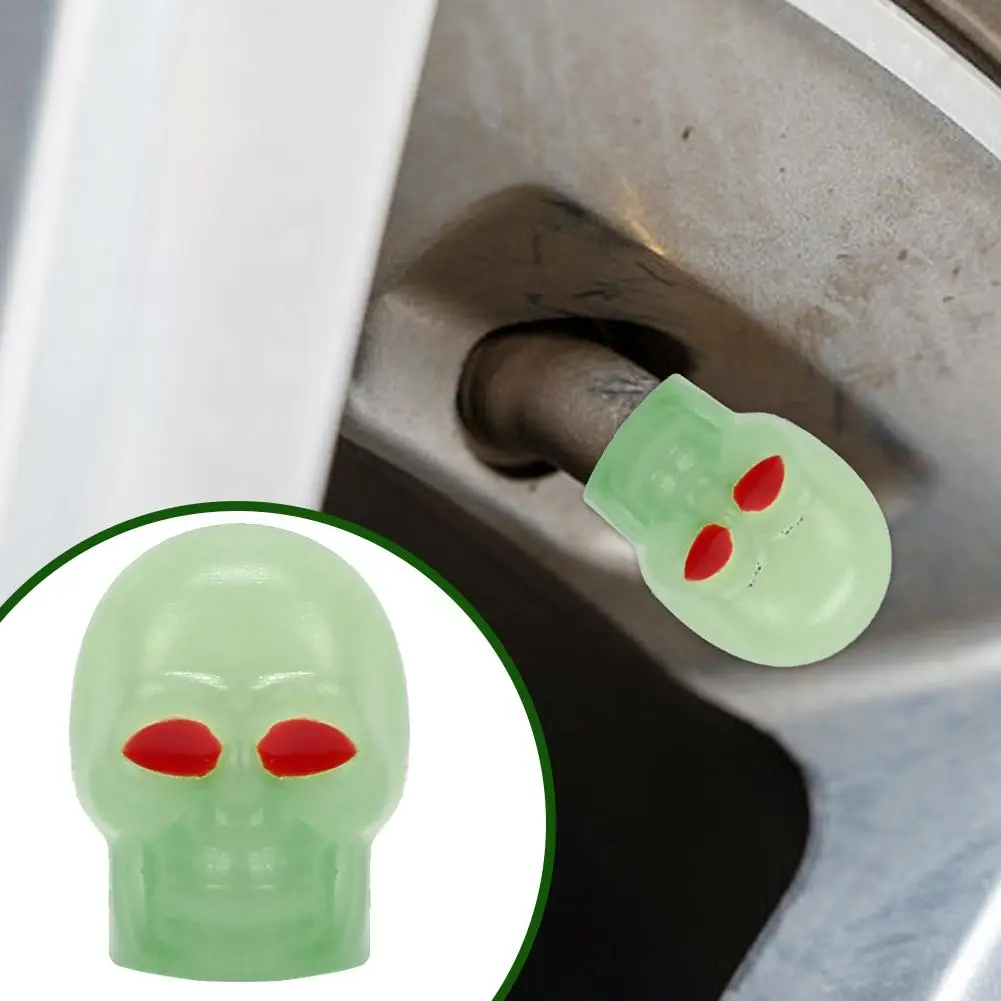 

1/4pcs Halloween Skull Shape Car Wheel Valve Cap Auto Tyre Air Valve Stem Caps Dust Cover For Bike Car Vehicles Styling Whe E4K0