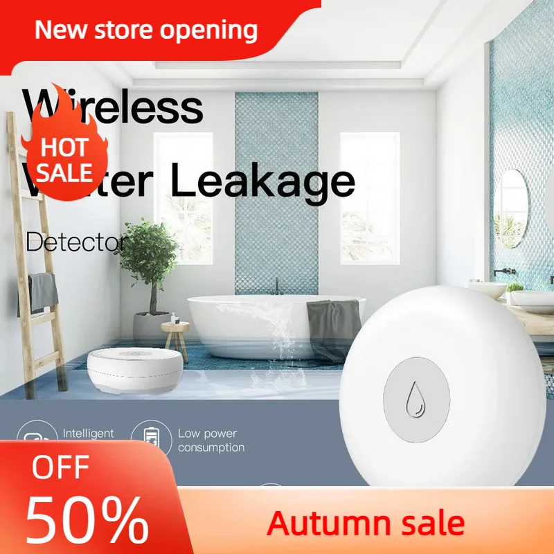 

Zigbee water immersion leakage detection alarm mobile app overflow water level detector home ZMWL009