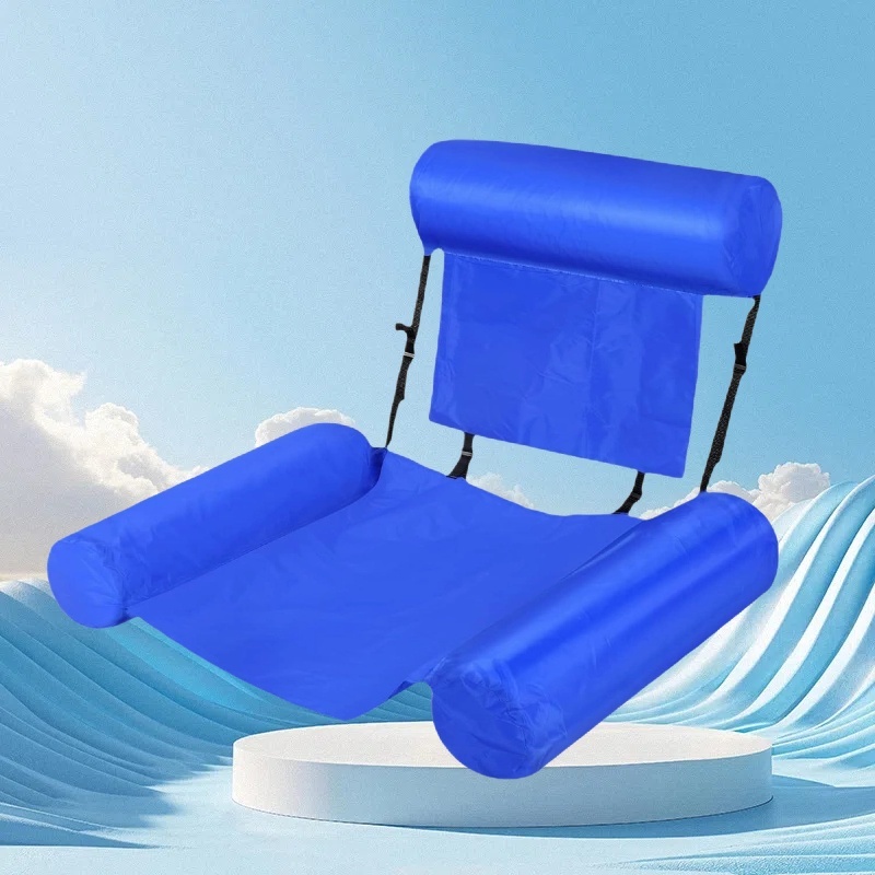 Water Inflatable Recliner Floating Bed Hammock Foldable Double Backrest Floating Row