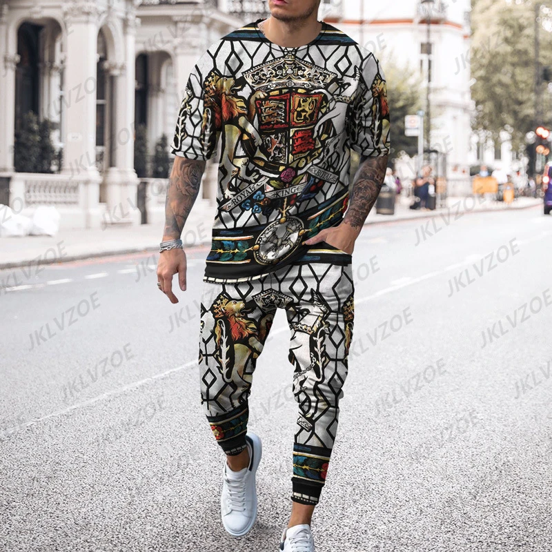 Vlucht Metafoor personeel Luxe Luipaard Print Zomer Trainingspak Mannen 2 Stuks T shirt + Broek Set  Casual Pak Mannelijke Dagelijkse Outdoor Kleding Mode outfit| | - AliExpress