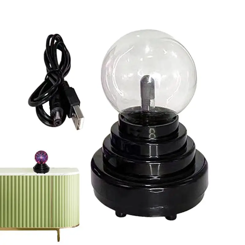 

Plasma Ball Lamp Electric Touch Ball Lamp USB Rechargeable Desk Lamp Sound-Activated Electrostatic Ball Plasma Sphere Novelty To