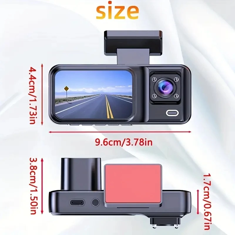 3 Channel Dash Cam for Cars Camera Black Box 3Ch/2Ch 1080P Video Recorder Rear View Camera for Vehicle Car DVR car accessories