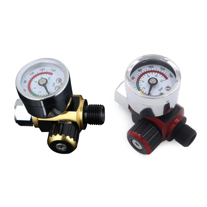 

1/4" Thread Air Pressure Regulator Air Regulating Tail Pressure Gauge Dropship