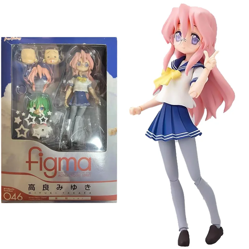 

In Stock Original Max Factory Figma 046 Iwasaki Minami Lucky Star 14CM Anime Figure Model Collectible Action Toys Gifts