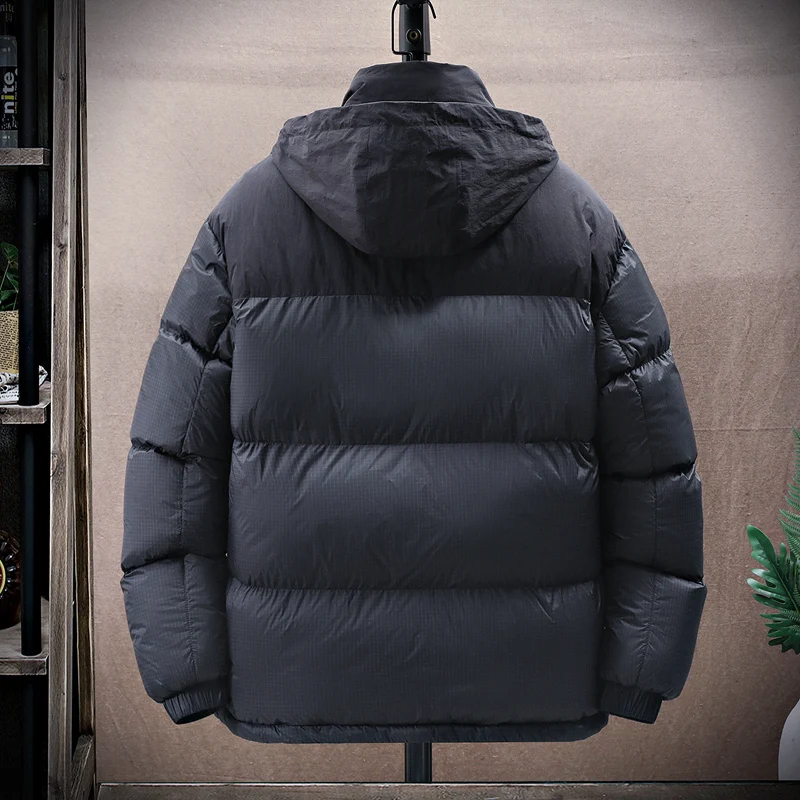 Detachable Hooded Jacket Men Winter Patchwork Coat Unisex Parkas Thick Warm Fashion Vintage Oversize Cotton-Padded Windbreaker