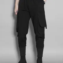 PFNW  Original Darkwear Department Personalized Three-dimensional Pocket Splicing Sports Pants Casual Elastic Trousers 12A2558