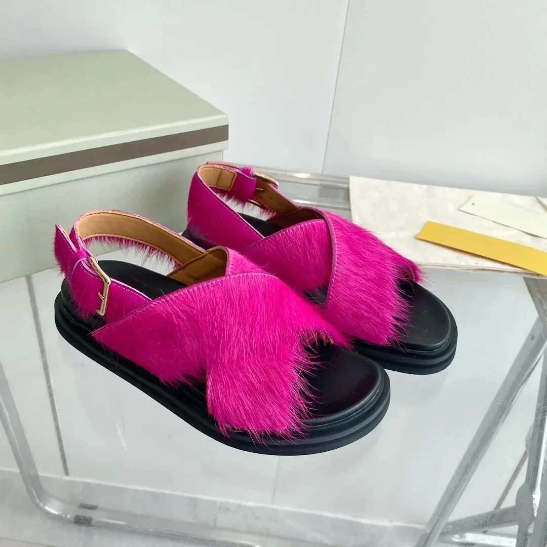 

2024Women's Spring/Summer New Metal Buckle Ballet Flat Shoes Round Toe Elastic Strap Comfortable Mary Jane 44 Large Single Shoes