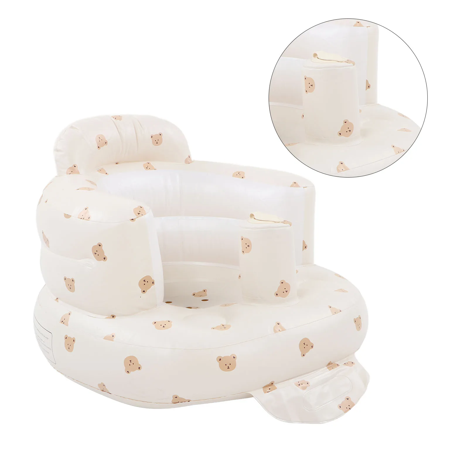ZK30 Baby Inflatable Seat Folding Toddler Seat Harmless Bath Chair Aerated Baby Adjustable Chair