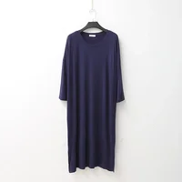 New spring and autumn ladies modal dress solid color loose large size casual night skirt home skirt female nightgown sleep wear - Image 2