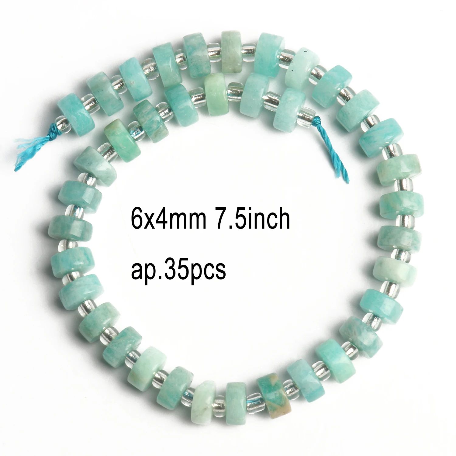 Blue Amazonite Natural Stone Beads - Variety Pack for Jewelry Making and DIY Accessories