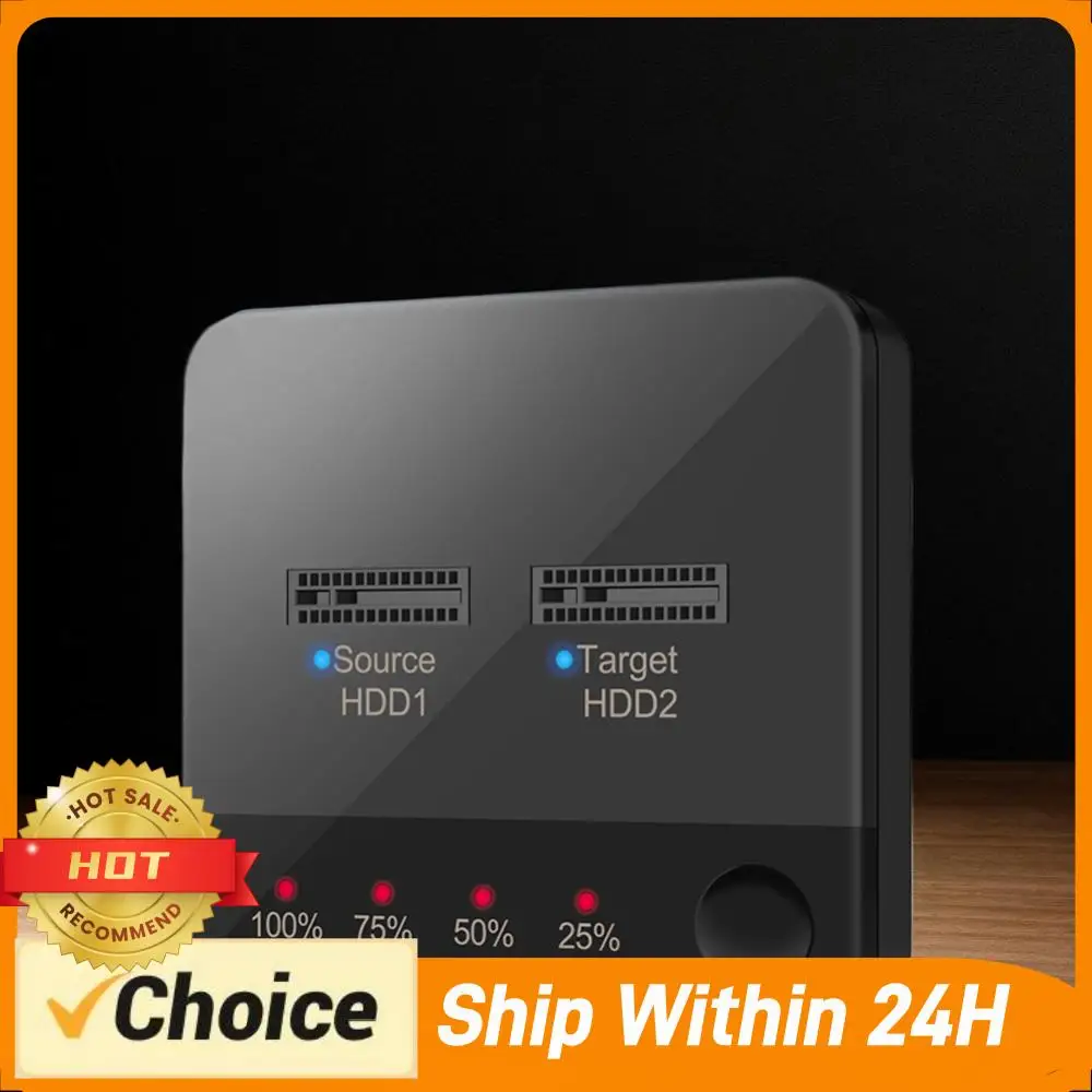 M.2 SATA/NVMe 듀얼베이 하드 디스크 복사기 오프라인 클론 하드 드라이브 도킹 스테이션 복제 장치 LED 표시등 포함 M.2 클로너