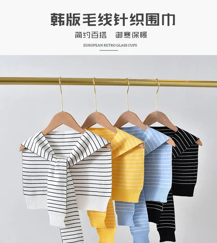 Shrugs Women Shoulder Shawl Fall Outwear All-match Candy Colors Fashion Knit Scarf-collar Harajuku Korean Streetwear Chic Sweet
