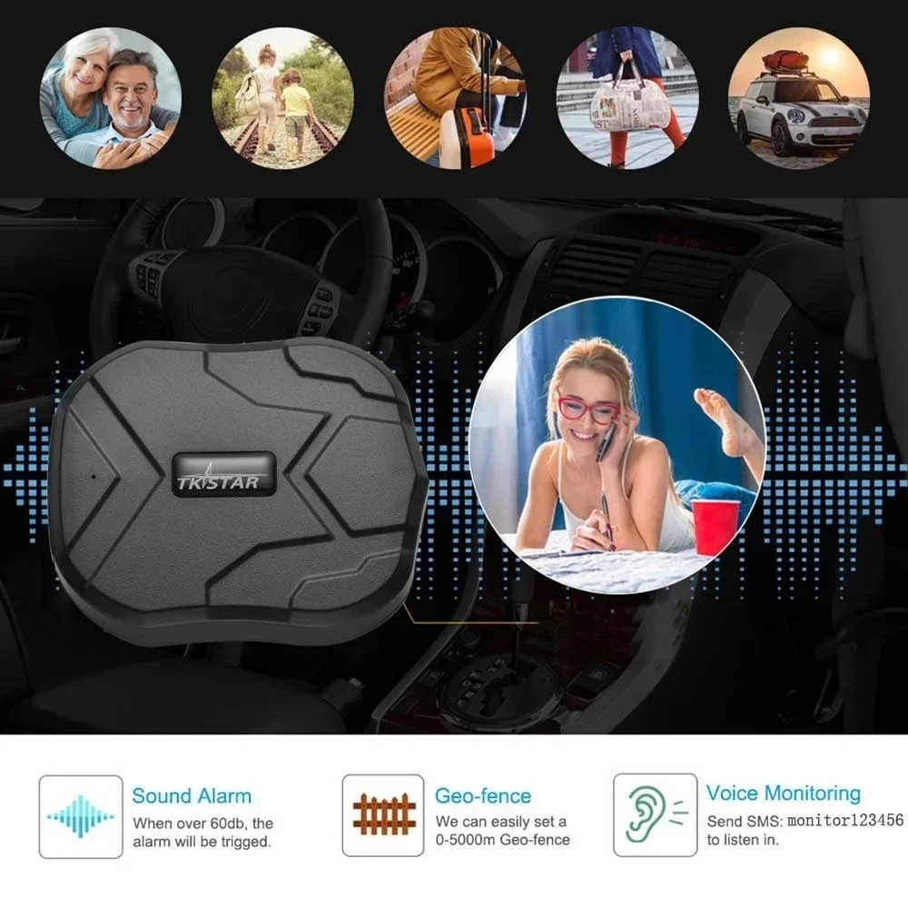 GPS Tracker Car Magnet 90 Days 4G Locator Waterproof Vehicle Voice Monitor Free APP TKSTAR TK905
