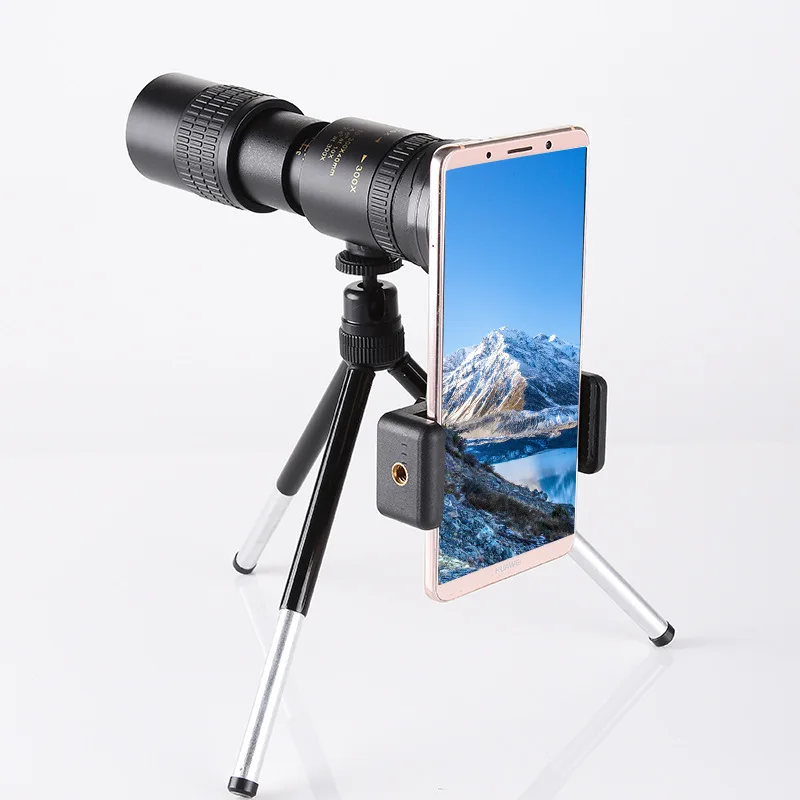 80X100 HD Monocular Telescope With BAK4 Prism - Includes Phone Clip & Tripod For Hiking, Bird Watching