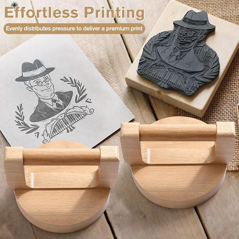 2 Pack Baren For Printmaking, For Comfortable Use, Ideal Block Printing, Linocut, Crafting, Scrapbooking