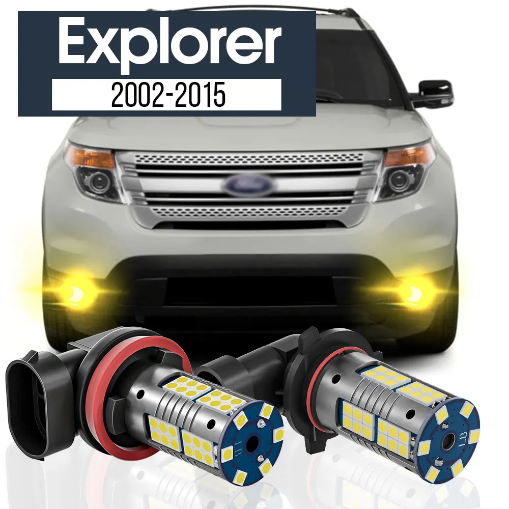 

2x LED Fog Light Lamp Blub Canbus Accessories For Ford Explorer 2002 2003 2004 2005 2006 2008 2009 2010 2011 2012 2013 2014 2015