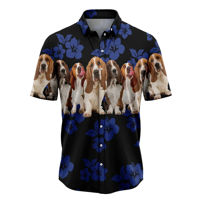 cute-basset-hound-hawaiian-shirt-3d-dog-print-summer-casual-oversized-top