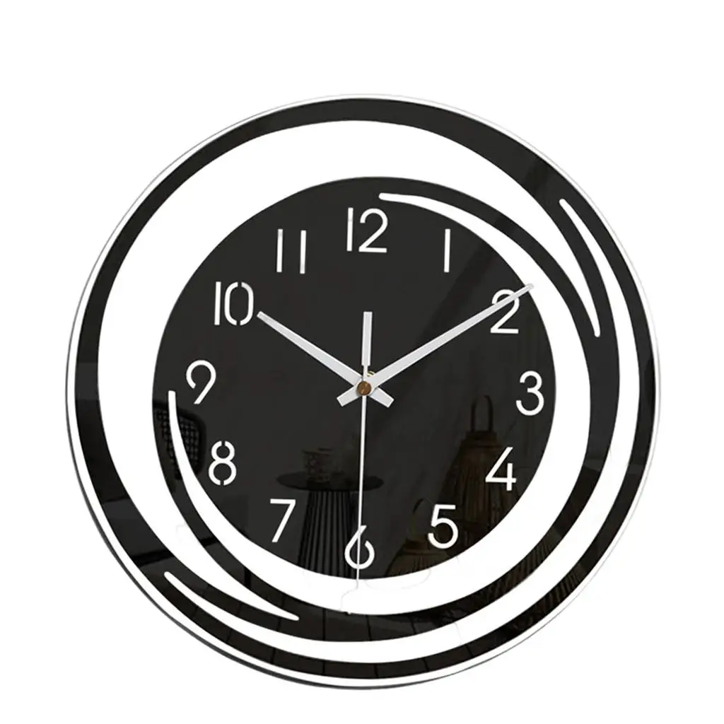 Nordic Wall Clock round 12 Inch Non Ticking Decorative Clock