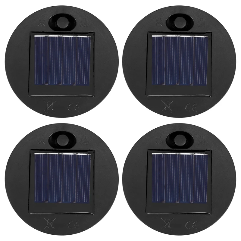 

Promotion! 4 Pieces Replacement Solar Light Tops Outdoor Hanging Lantern Light Solar Light Parts Round Solar Lights Waterproof