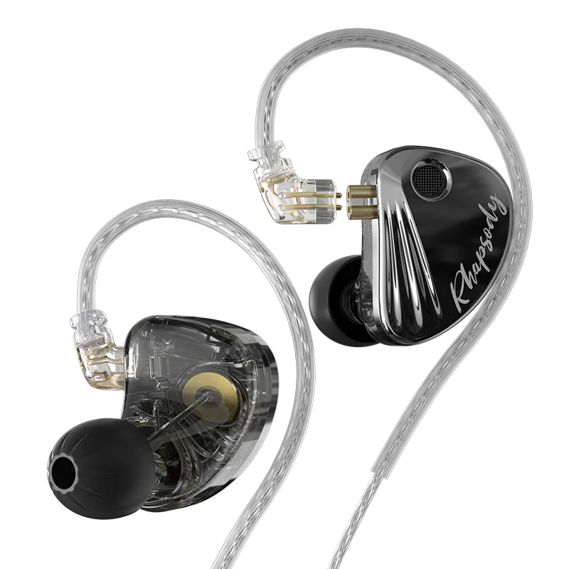 

CCA Rhapsody 2DD + 4BA auriculares HiFi híbridos con interruptor de sintonización de 4 niveles, auriculares de música para DJ, a