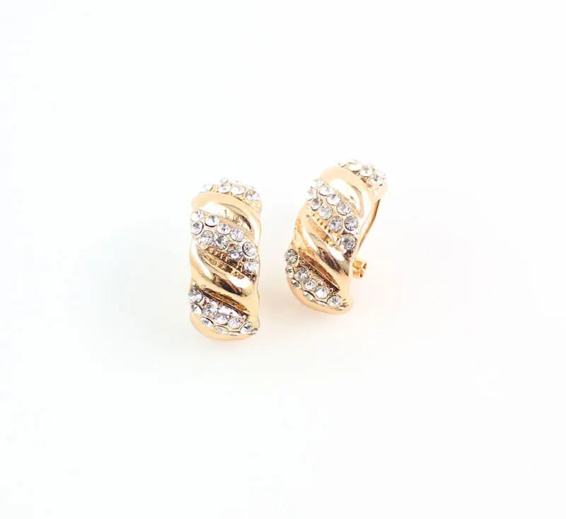 African Jewelry Sets Gold Color Trendy Necklace Earrings Bracelet Women Gold Color Jewelry Set Wedding Accessories bridal jewelry sets crystal jewelry sets