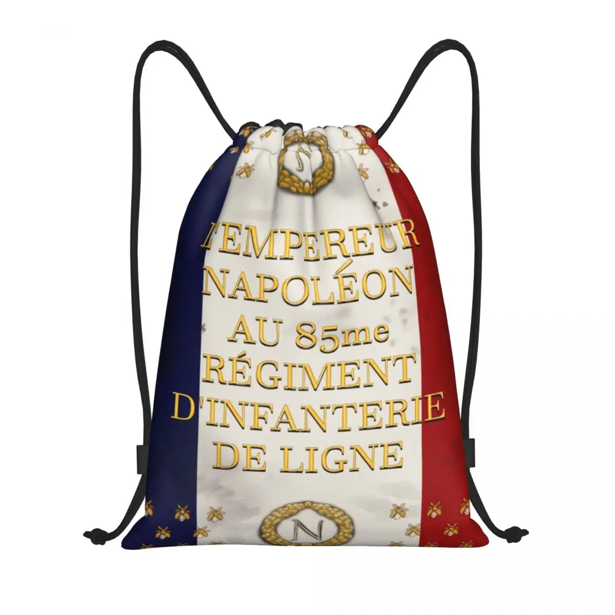 

Napoleonic French 85th Regimental Flag Drawstring Backpack Bags Men Women Lightweight Gym Sports Sackpack Sacks for Traveling