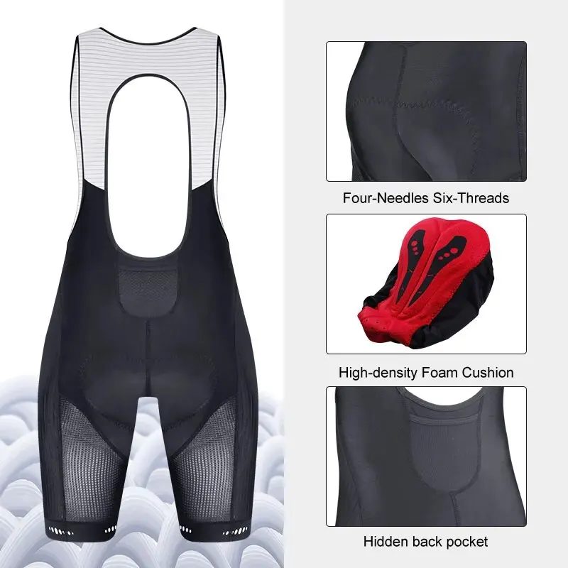 Men's Cycling Bretelle Seamless Men Cycling Shorts Ride Men's Bib Shorts Pro