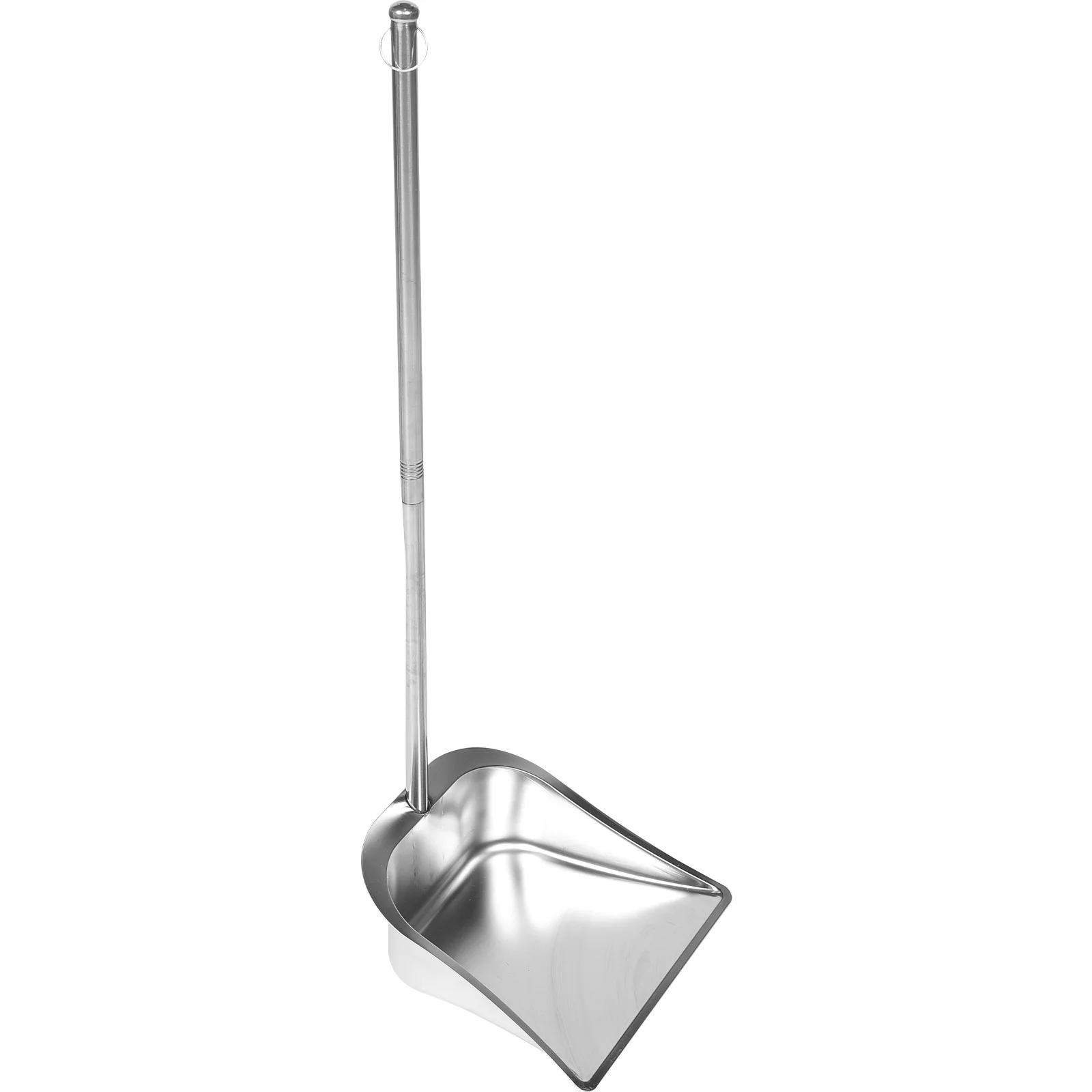 

Stainless Steel Trash Stand up Dust Pan Long Handle Metal Thicken Dustpan Standing Home Cleaning Pans with