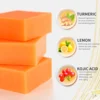 Natural Turmeric Whitening Body Wash, Deeply Clean Skin, Remove Dark Spot, Pimple, Acne, Smooth Skin, For Face & Body Soap Bar 3
