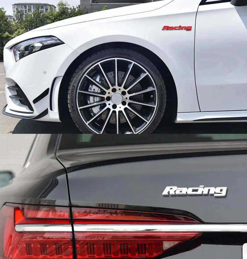 레이싱 스포츠 에디션 자동차 후드 펜더 트렁크 후면 보넷 명판 데칼 엠블럼 배지 스티커, 3D 레이싱