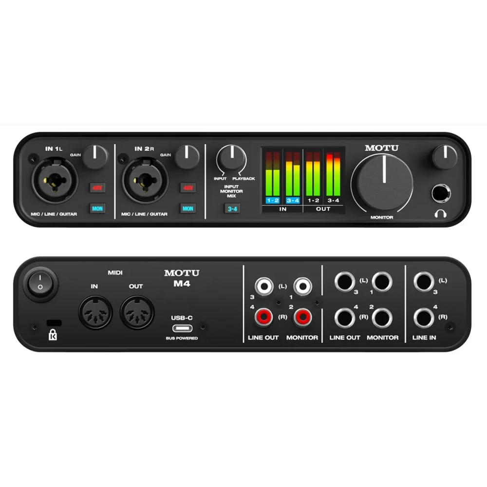 MOTU M4 4-in / 4-out USB Audio Interface With Studio-quality Sound 