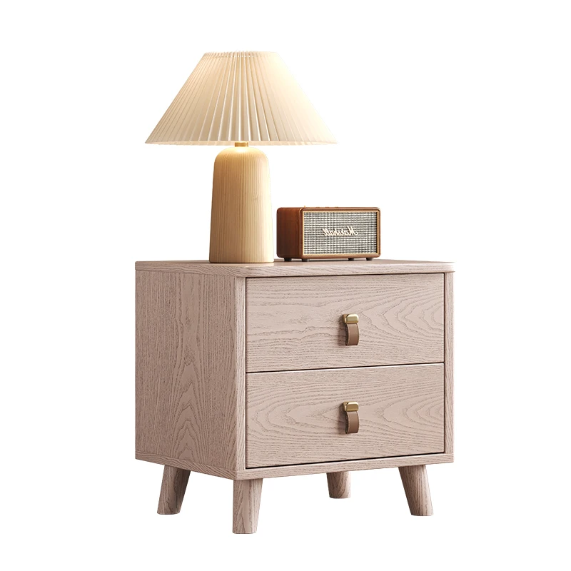 

Solid Wood Bedside Cabinet Modern Minimalist Ash Wood Bedside Cabinet Nordic Bedroom Small Apartment Locker