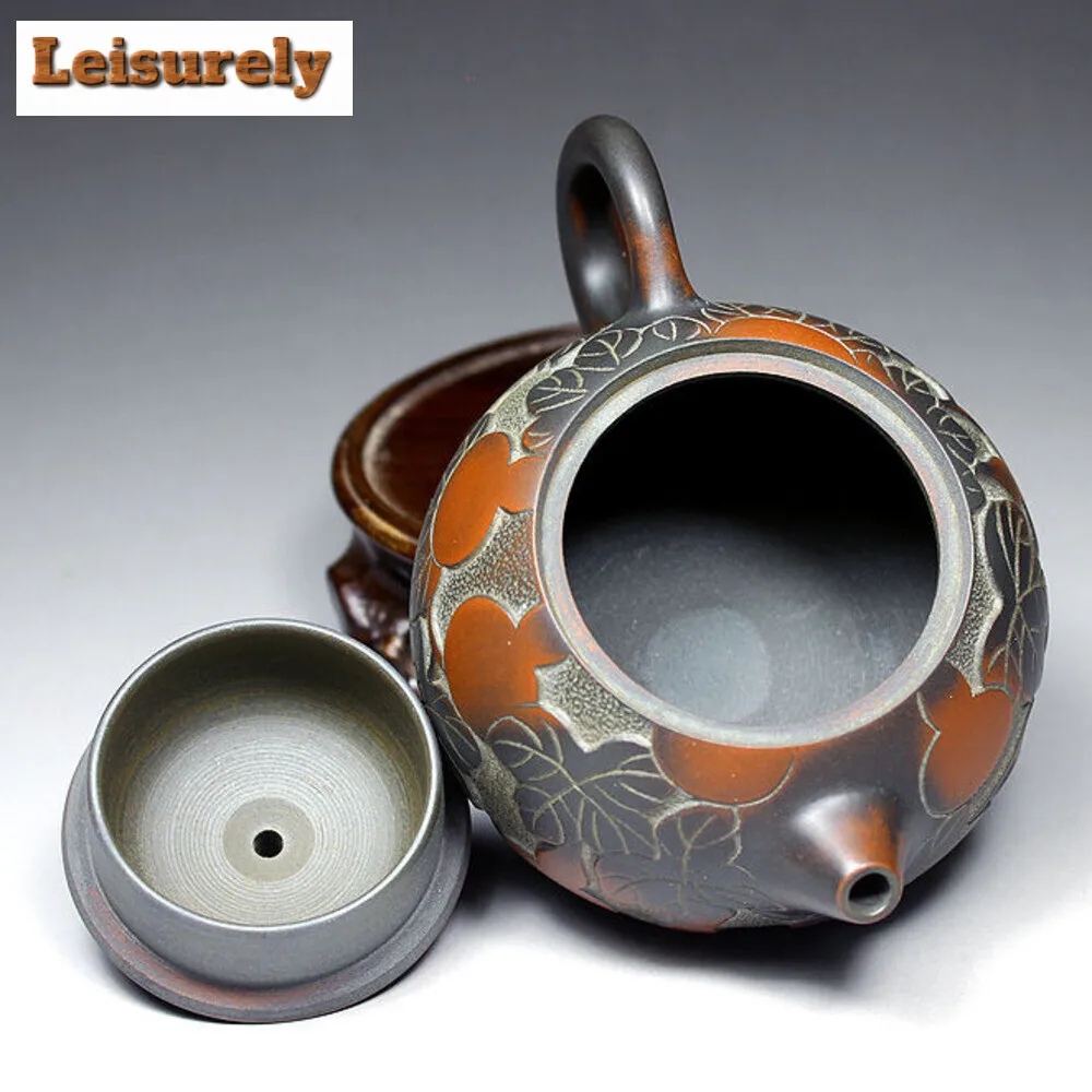 Antique Chinese Purple Clay Gourd Teapot Custom Qinzhou Nixing Pottery Zisha Tea Set Handmade Filter Xishi Kettle Beauty Teaset