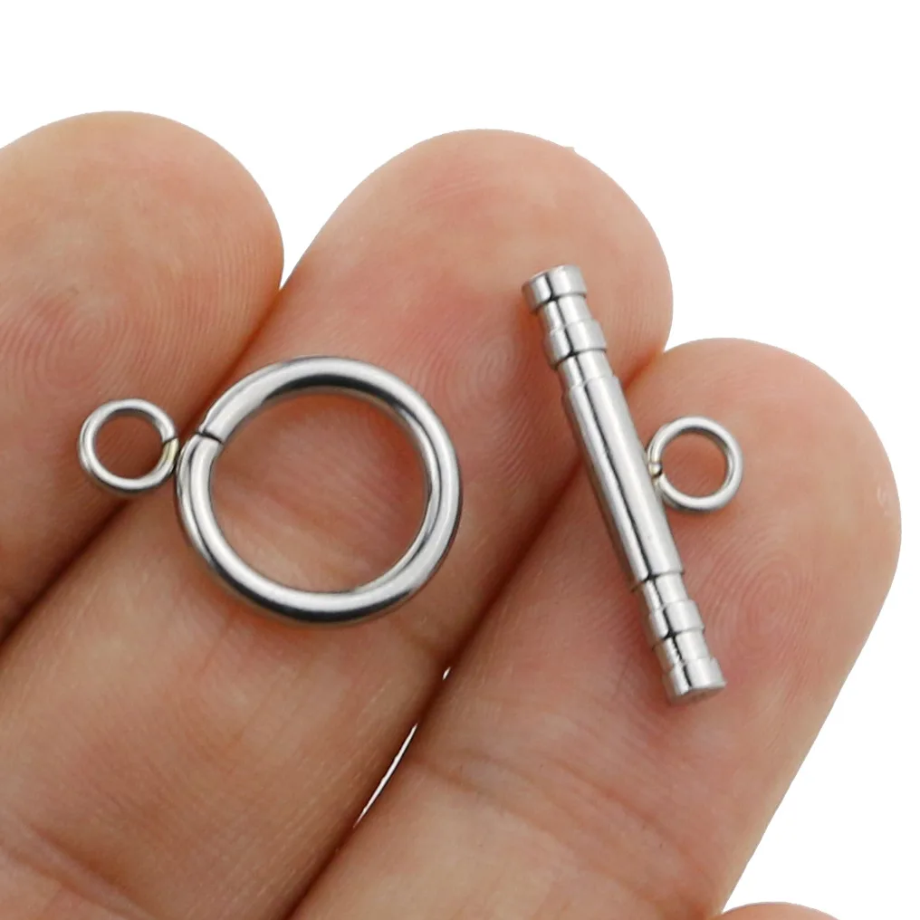 Stainless Steel OT Clasps Buckle Irregular Curved Toggle Clasp Connectors for Bracelet Necklace DIY 4