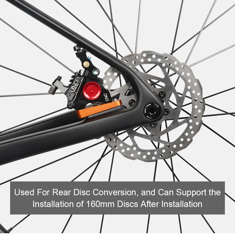 Toseek Fahrrad Flach montage Scheiben brems adapter Aluminium legierung Umbaus itz 160 bis mm Fahrrad zubehör Teile – Detail 2