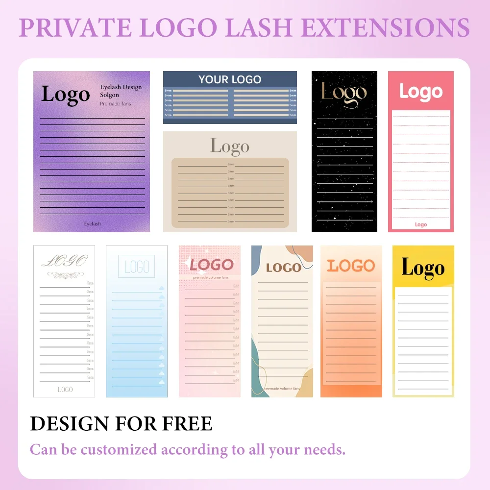 Eyelash Extensions OWOSC 320 Fans Pointy Base Premade Volume Fans Medium Stem Sharp Thin Pre Made Russian Volume Fan Eyelash Extensions custom logo