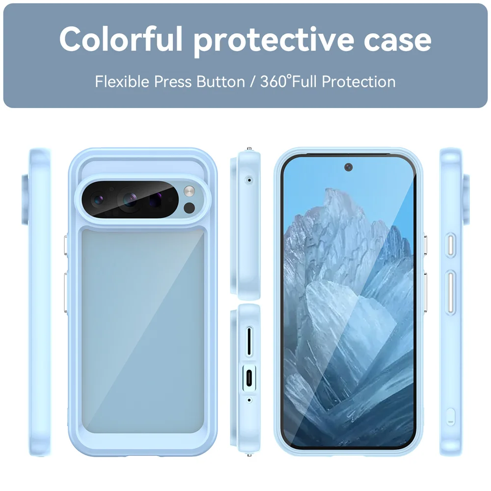 Vibrant Clear Acrylic Shockproof Case - Slim & Durable Design