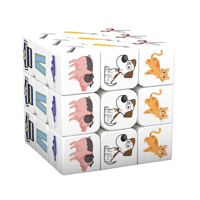 3x3x3 Printed Flag Pattern Magic Cube Children's Gift Puzzle Small Children Adult Puzzle Extreme Magic Cube Toys 4