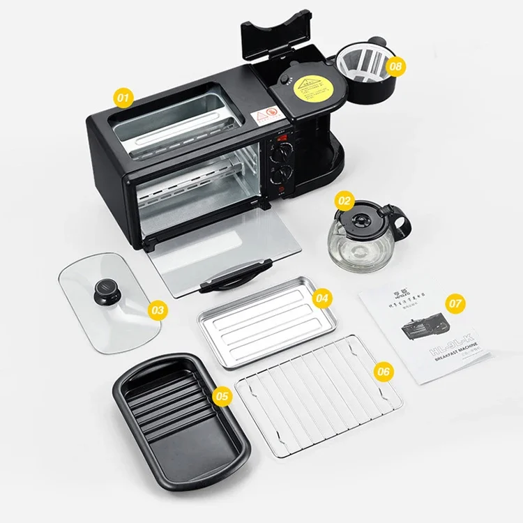 Home Use 3in1 Breakfast Maker Machine Multi-function Three-in-one Breakfast Machine 3 In 1 Breakfast Machine 4