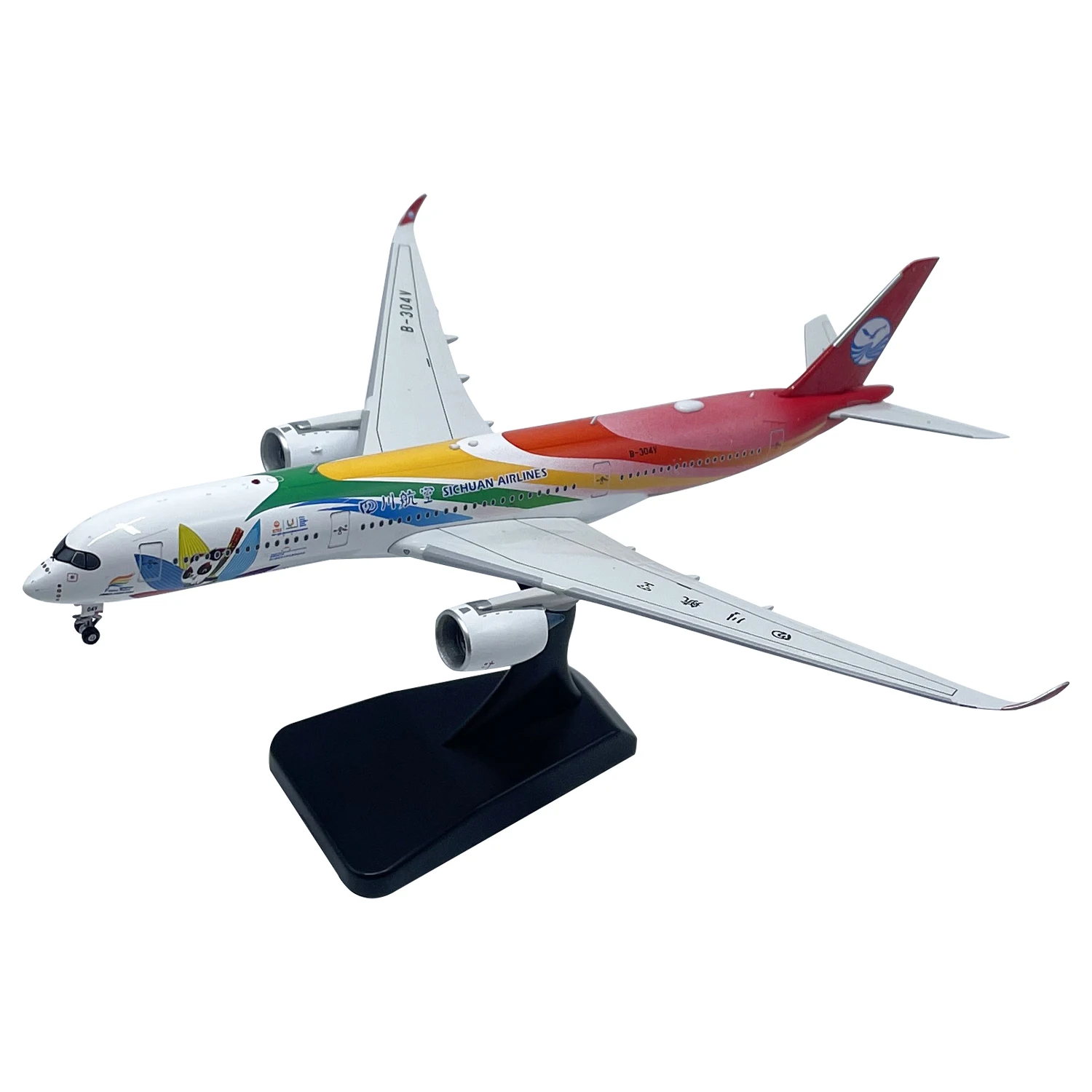 Литая модель пассажирского самолета авиакомпании Sichuan Airlines в масштабе 1:400