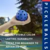6 Pcs 74MM Durable Pickleball Balls 40 Holes Outdoor For Competition 4