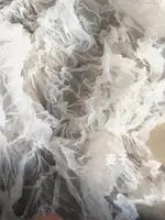 Плиссированная органза с цветочным рисунком