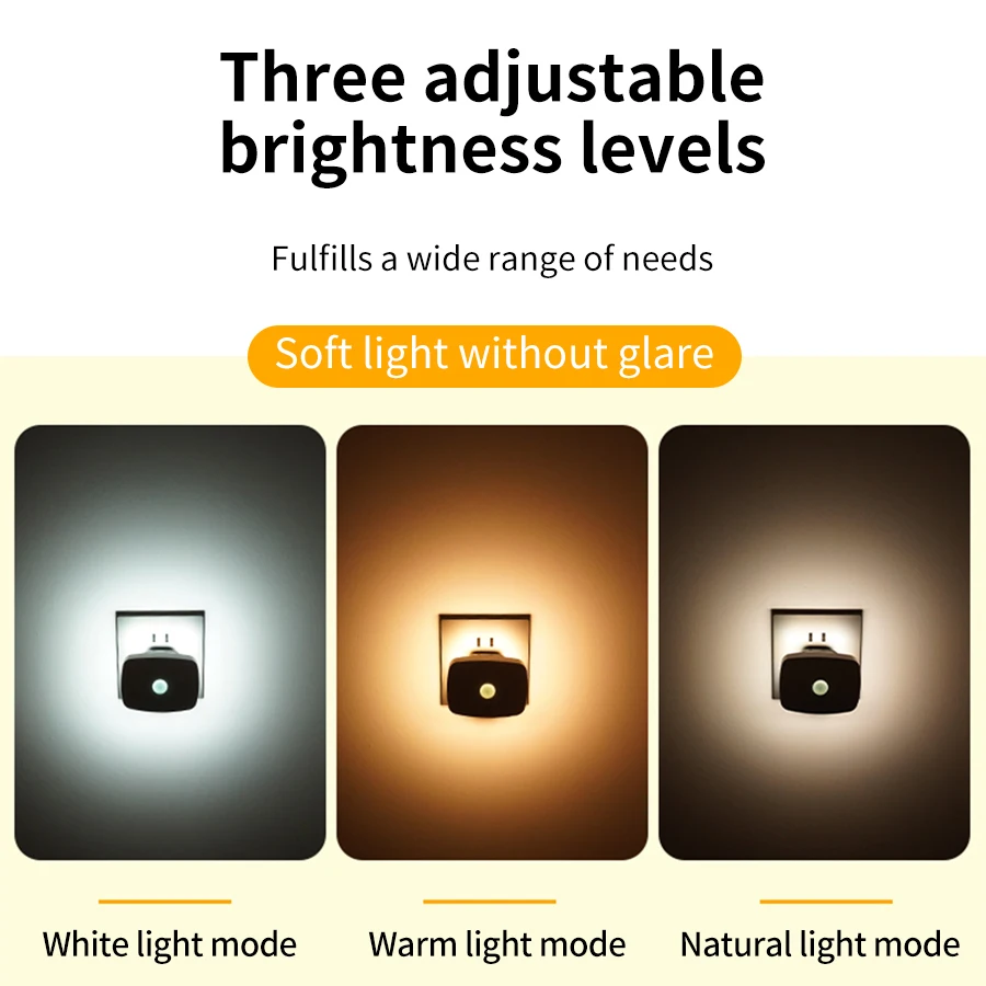 Smart Motion Sensor Night Light with Adjustable Soft Glow for Kids' Rooms and Hallways
