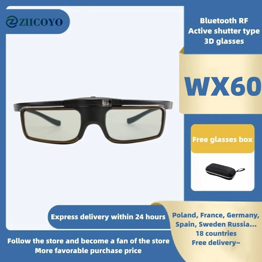 3D Bluetooth Occhiali Otturatore Usb Occhiali Ricaricabili Occhiali Per Epson Home Cinema Proiettore Samsung Sharp Sony Panasonic Tv