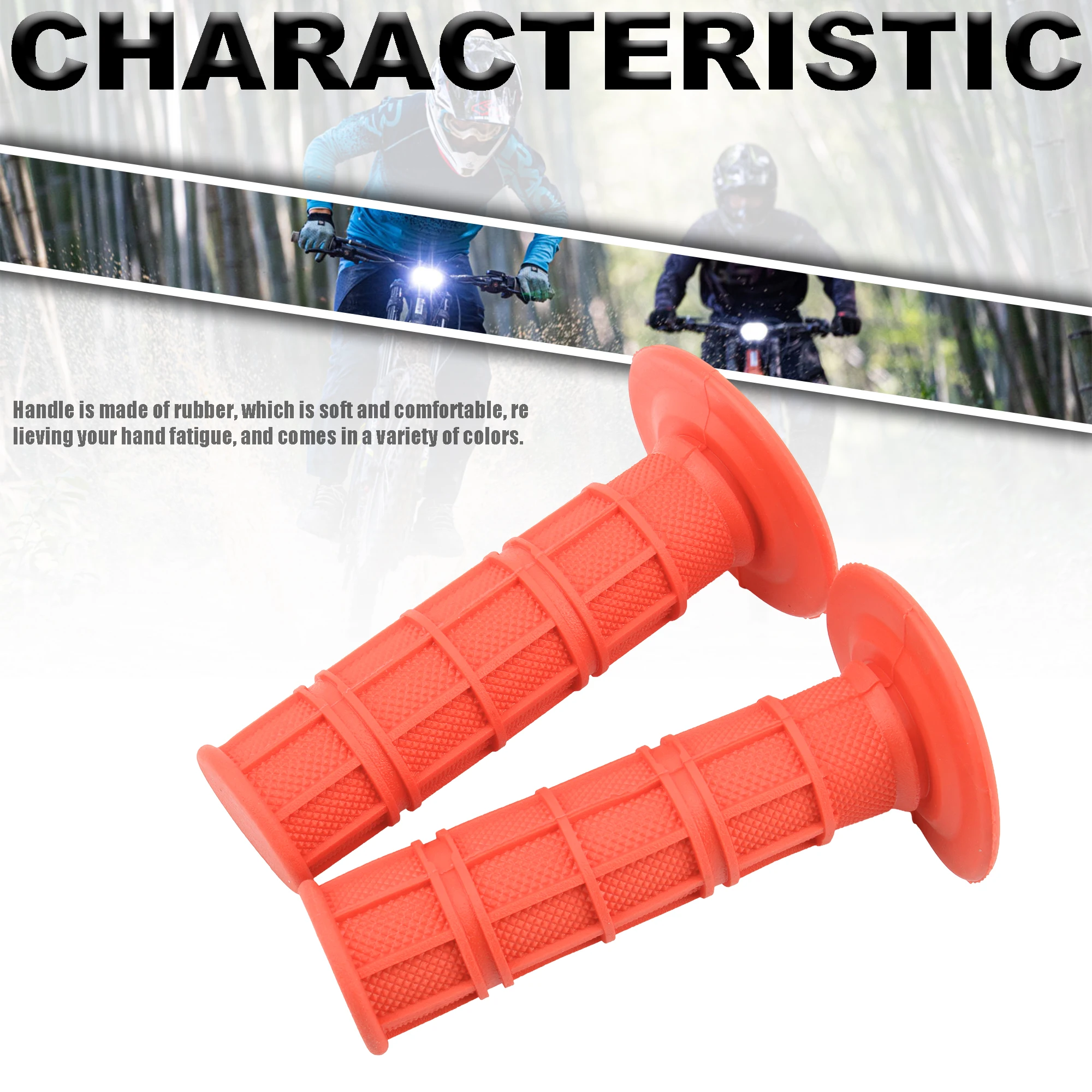Vibrant Universal Motorcycle Handlebar Grips - 7/8 22mm Dirt Bike Accessories