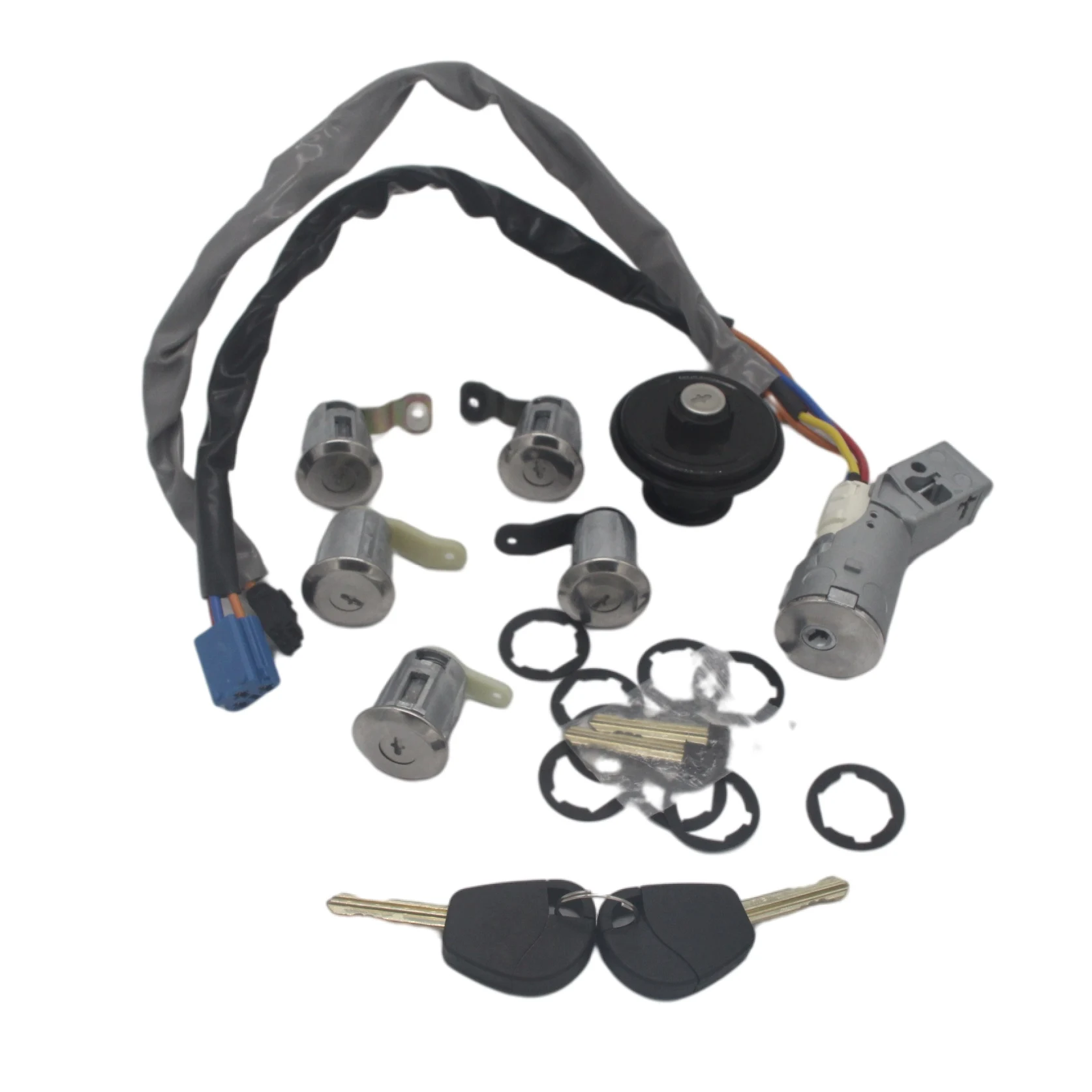 AL2084162CF7PCSFULLSETIGNITIONSWITCHDOORLOCKBARRELFUELCAP